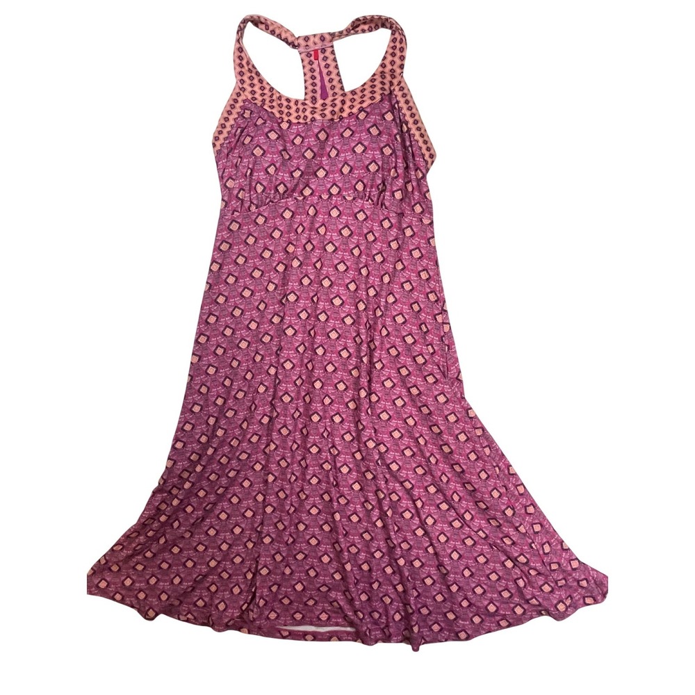 Prana Dress Womens Purple Geometric Diamond Racerback Shelf Bra S W31170176